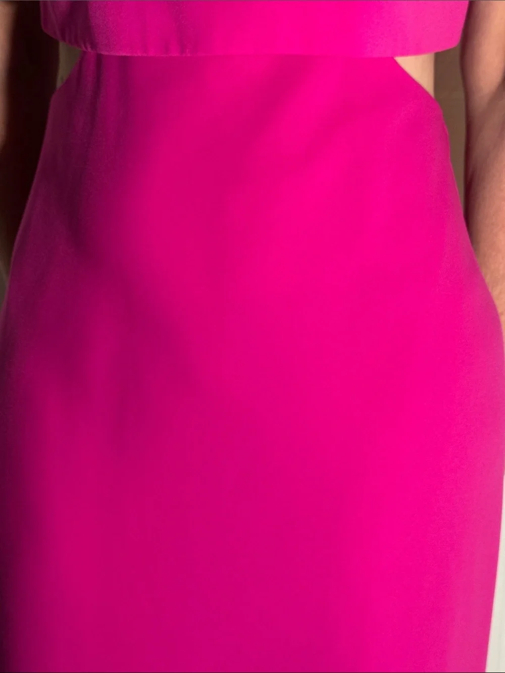 JILL STUART HOT PINK CUTOUT MAXI DRESS S